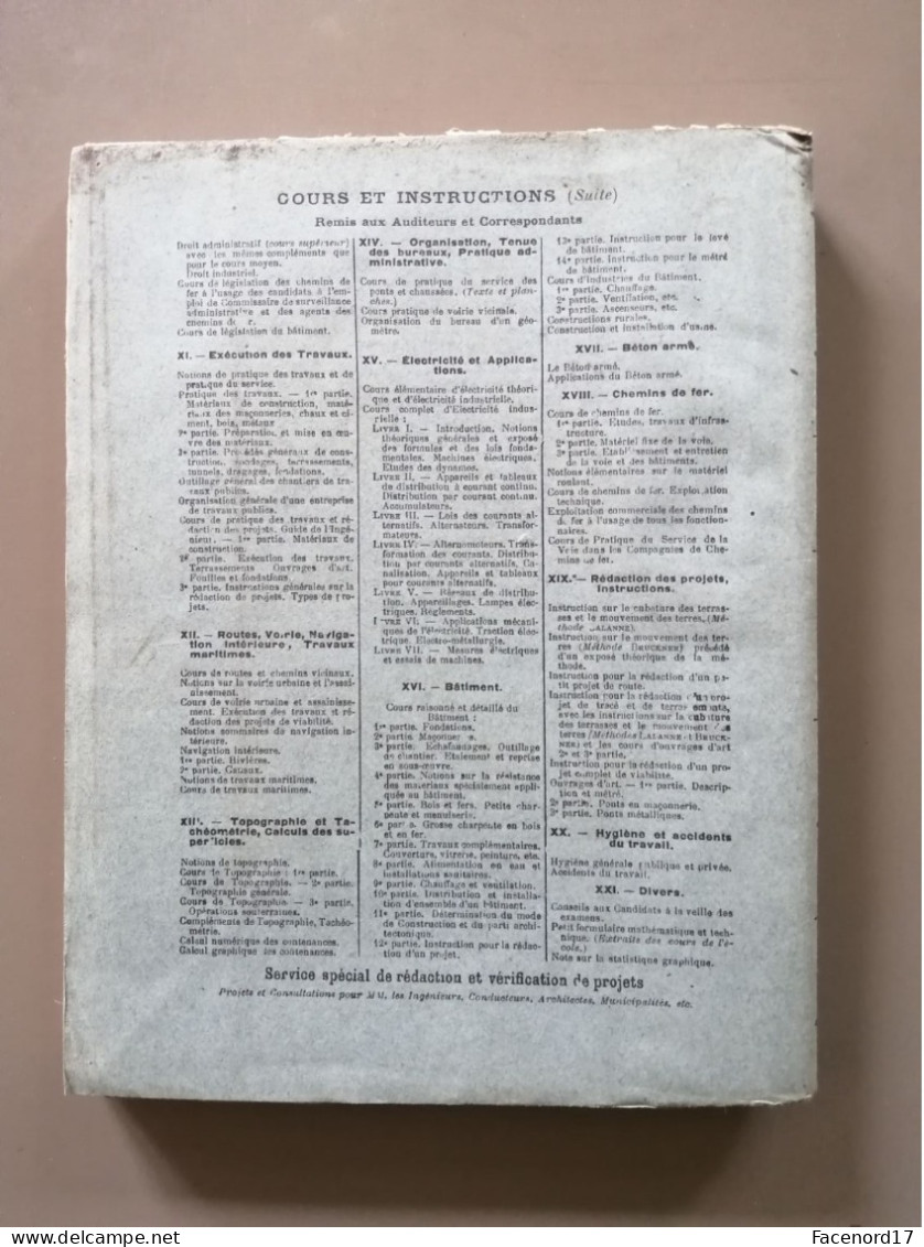 Ecole Spéciale Des Travaux Publics Cours De Chemins De Fer 1908 3ème édition - Railway & Tramway