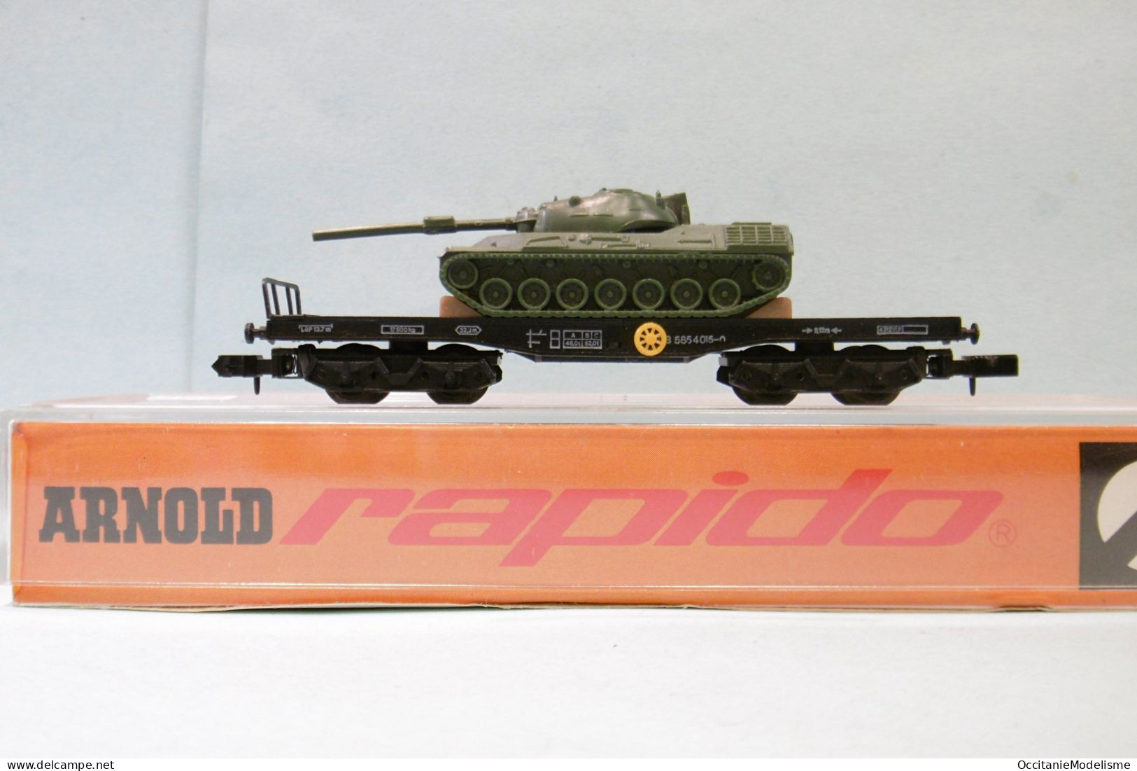 Arnold - WAGON PORTE-CHAR DB + Leopard 1 Réf. 0497 BO N 1/160 - Güterwaggons