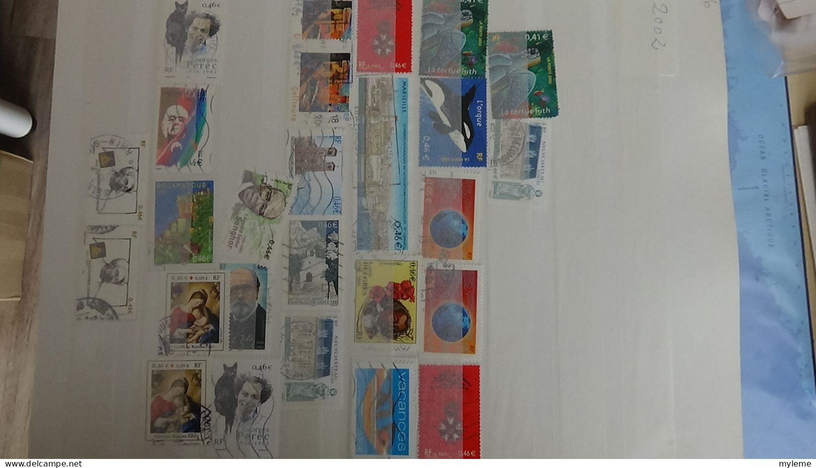 BJ38 Collection de timbres oblitérés de divers pays + France N° 3734i ** piquage à cheval en bloc de 4.  A saisir !!!