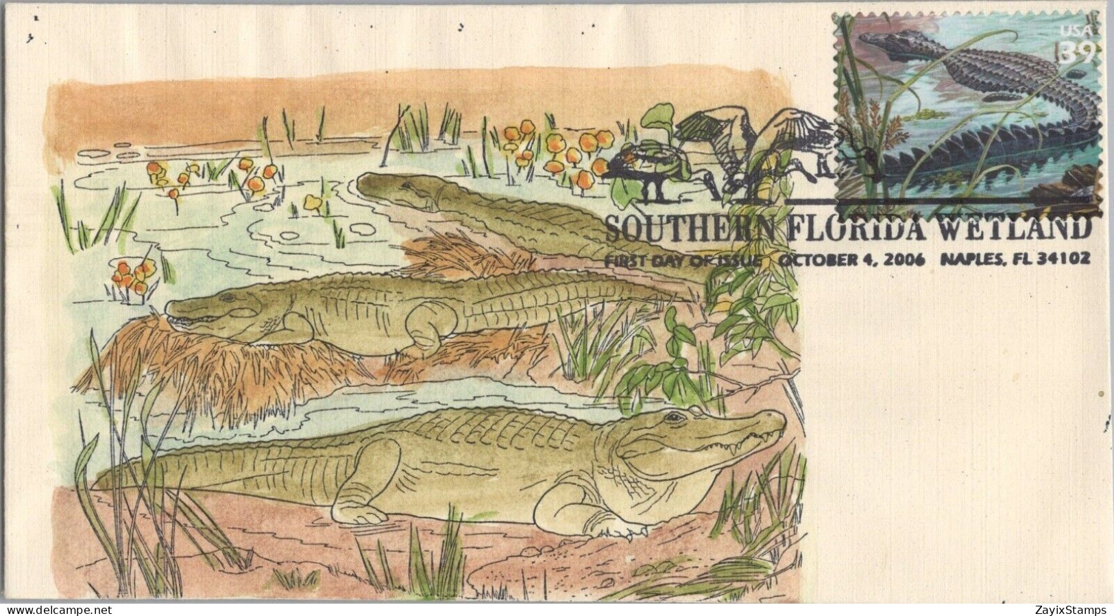 ZAYIX US 4099 SMB Cachets 10 Hand-colored FDC Florida Wetlands Birds 120622SM23 - 2011-...