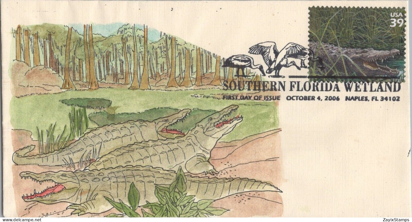 ZAYIX US 4099 SMB Cachets 10 Hand-colored FDC Florida Wetlands Birds 120622SM23 - 2011-...