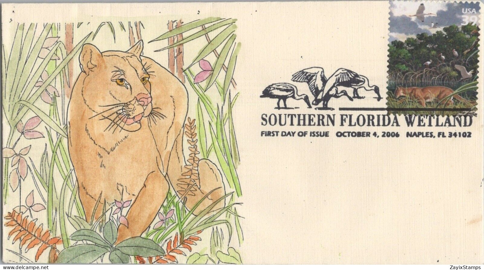 ZAYIX US 4099 SMB Cachets 10 hand-colored FDC Florida Wetlands birds 120622SM23