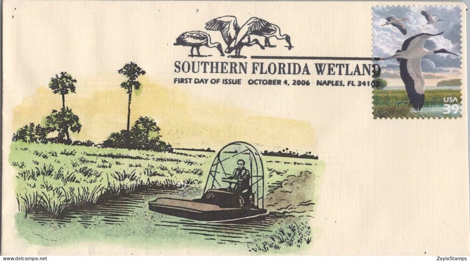 ZAYIX US 4099 SMB Cachets 10 hand-colored FDC Florida Wetlands birds 120622SM23