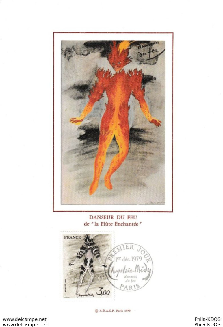 " DANSEUR DU FEU De CHAPELAIN-MIDY " Sur Encart CERES  1°Jour Sur Soie 4 Pages N° YT 2068 Parfait état. DPO à Saisir !!! - Documents De La Poste