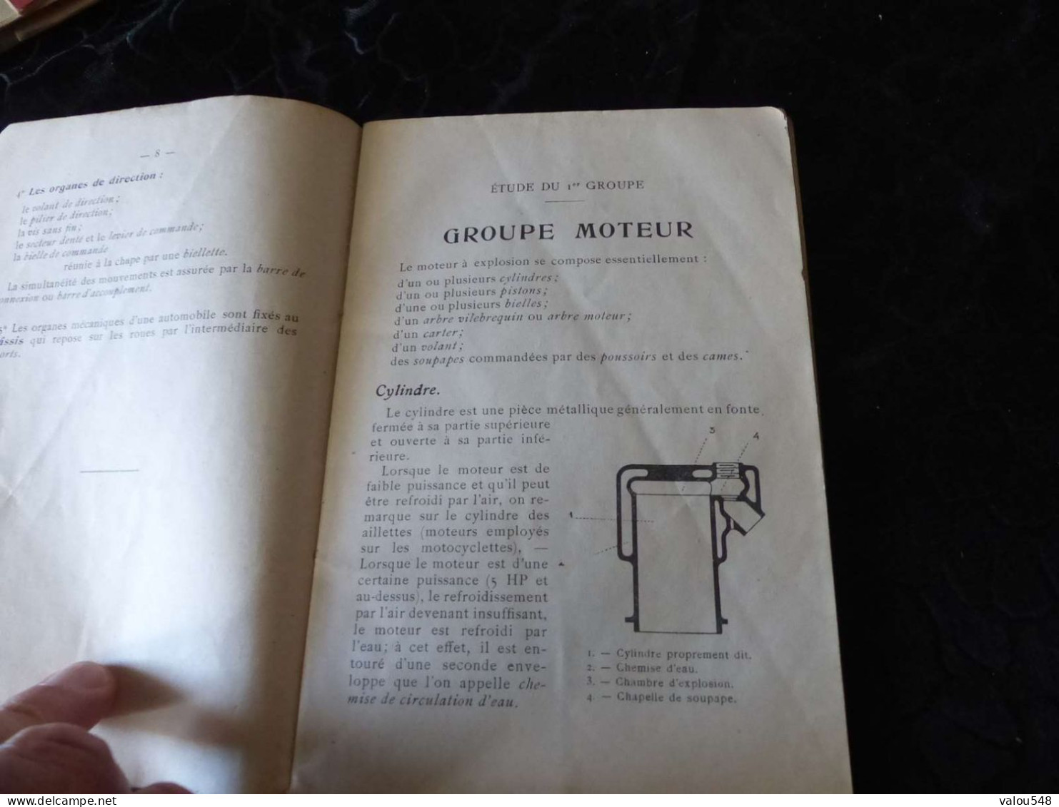 VP-692 , Petit Livre, L'INSTRUCTEUR AUTOMOBILE , description des organes de l'auto, 1907, 71 pages