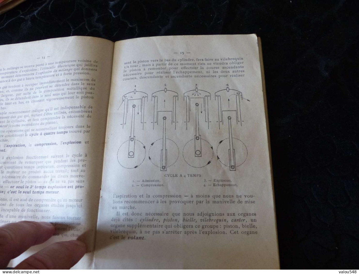 VP-692 , Petit Livre, L'INSTRUCTEUR AUTOMOBILE , description des organes de l'auto, 1907, 71 pages