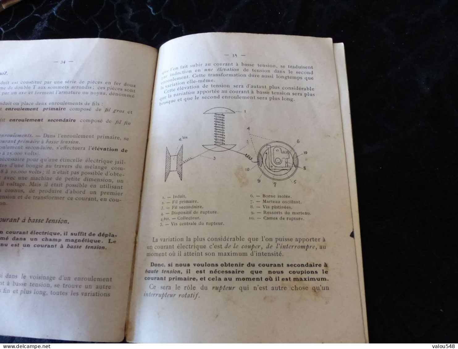 VP-692 , Petit Livre, L'INSTRUCTEUR AUTOMOBILE , description des organes de l'auto, 1907, 71 pages