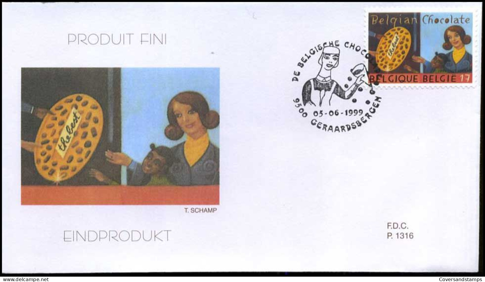 België - FDC - 2825/27 - Belgische Chocolade -- Stempel  :  Geraardsbergen - 1991-2000