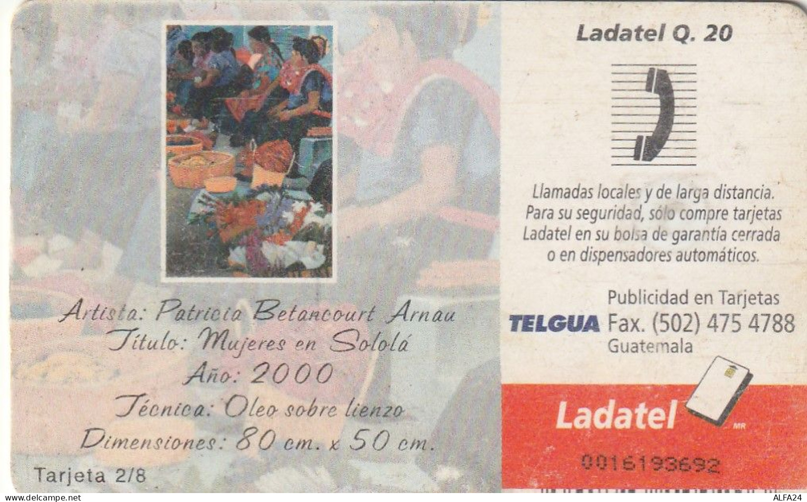 PHONE CARD GUATEMALA  (E13.20.8 - Guatemala