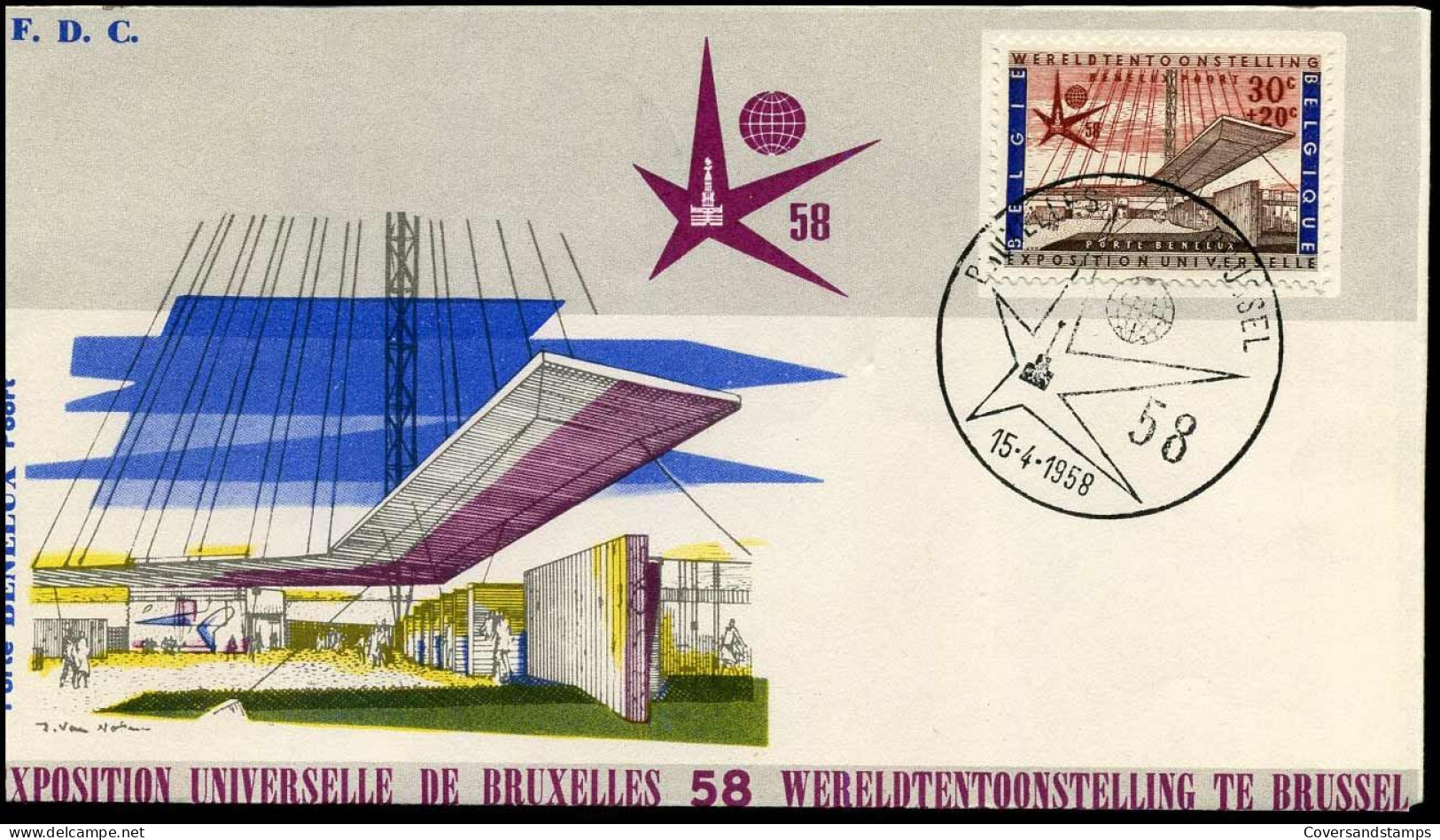 FDC 1047/52 - Wereldtentoonstelling Te Brussel "Expo 58" - 1951-1960