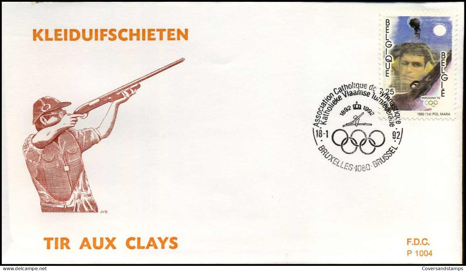 FDC - 2439/42  Olympische Spelen, Albertville '92, Barcelona '92  - Stempel :  Bruxelles-Brussel - 1991-2000