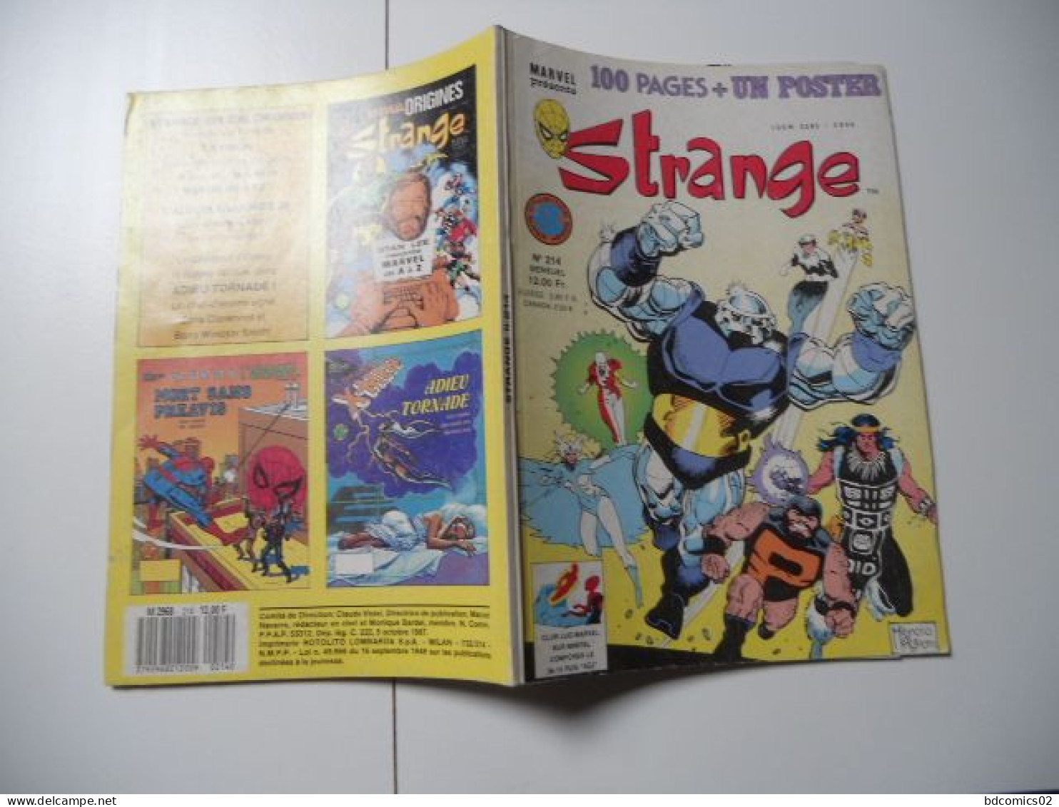 Strange Avec Poster Attaché N° 214 LUG D'octobre 1987 - TBE - Strange