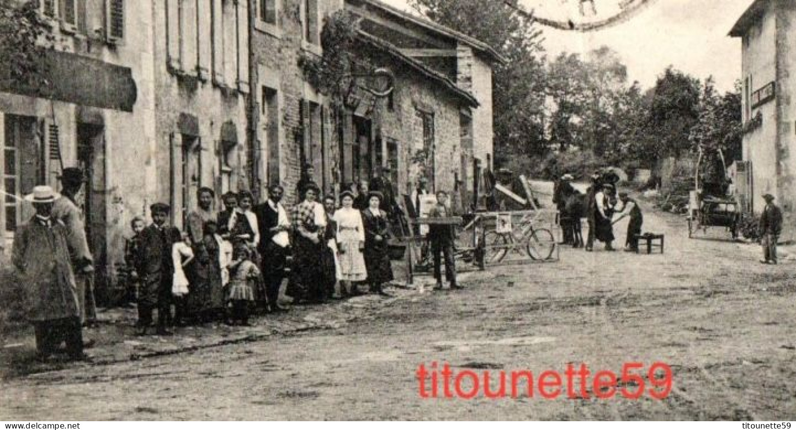 87- NANTIAT- Avenue Ste-Marie - *Boucherie-charcuterie-Restaurant -A. RUAUD*- Animation- Ecrite 1916 - Nantiat