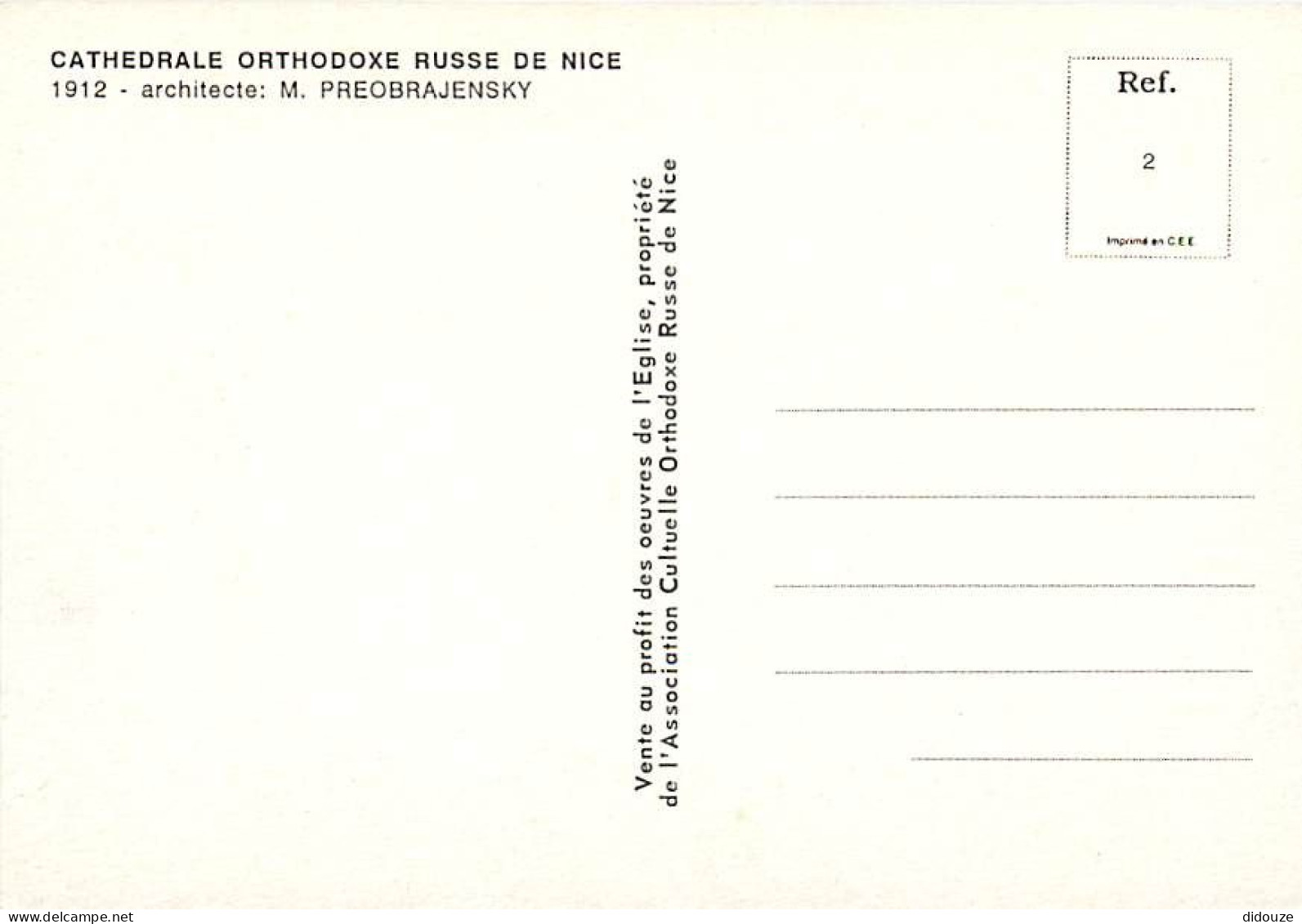 06 - Nice - La Cathédrale Orthodoxe Russe - CPM - Carte Neuve - Voir Scans Recto-Verso - Bauwerke, Gebäude