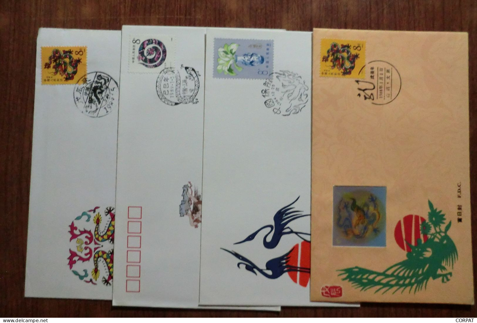 CHINA: lot of FDC 80 years   (7 photos)