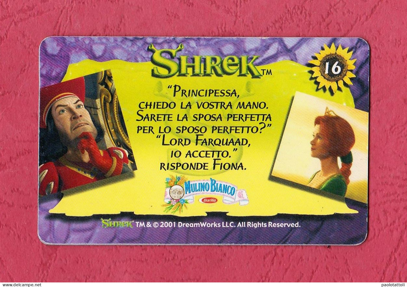 Mulino Bianco- Shrek Card N.16- - Cartoons