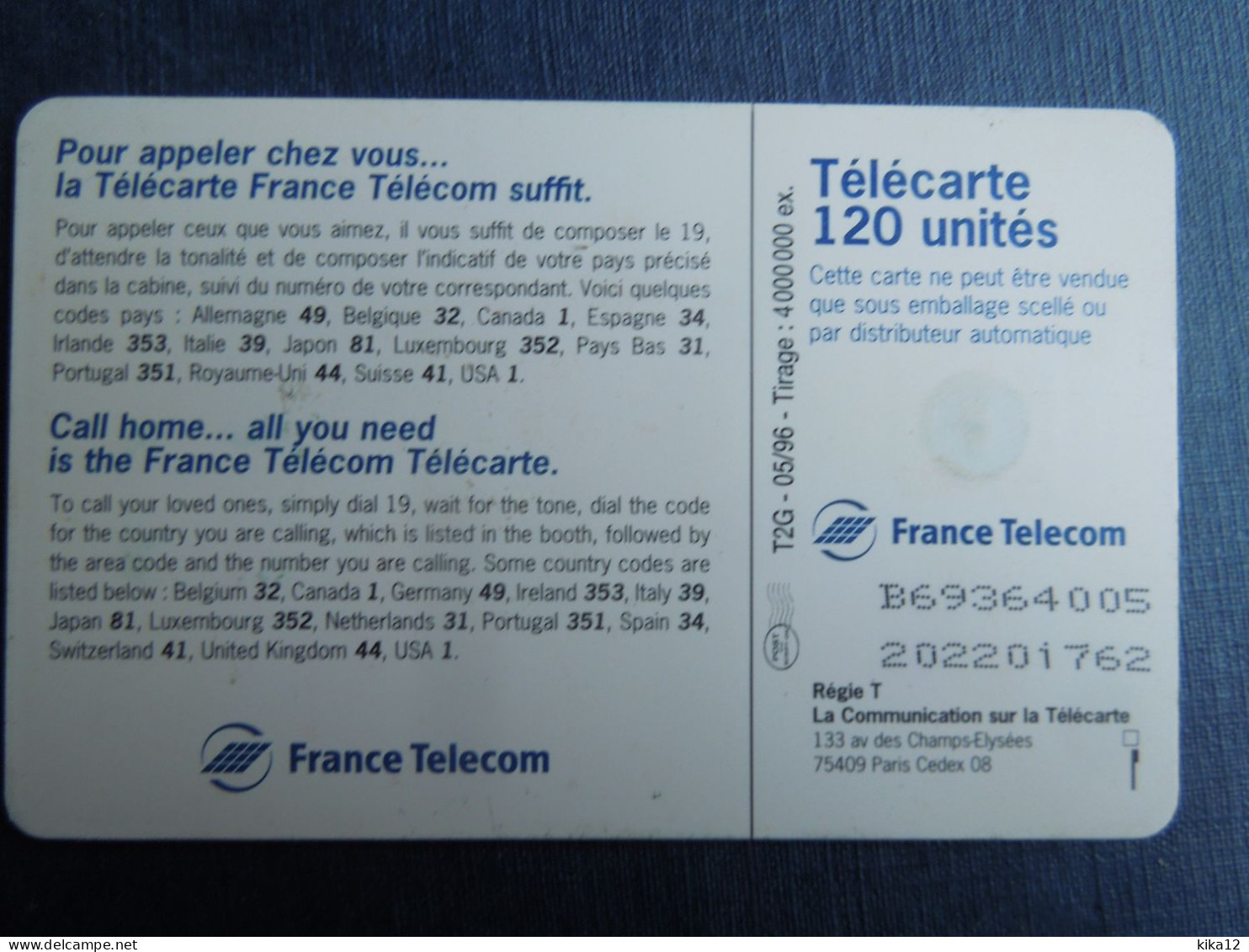 Télécarte France Télécom Suffit    120 U    TC2435 - Sin Clasificación