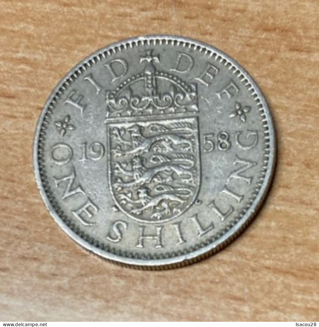 Royaume-Uni 1 Shilling, 1958 Armoiries Anglaise, Trois Lions Sur Un Bouclier Couronné - I. 1 Shilling