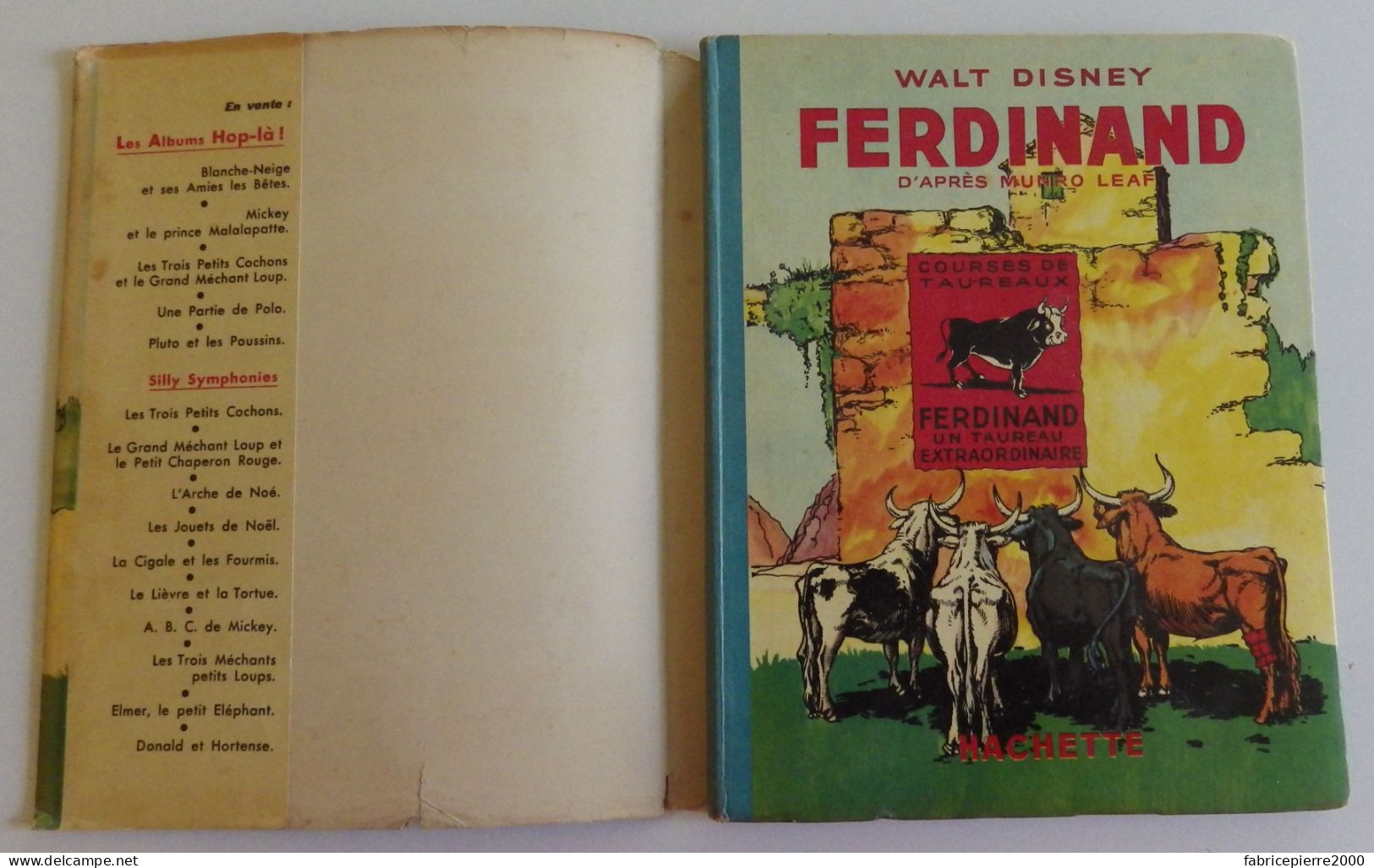 FERDINAND De Walt DISNEY - 1939 Excellent état, EO Edition Originale Française, Avec Jaquette - Disney