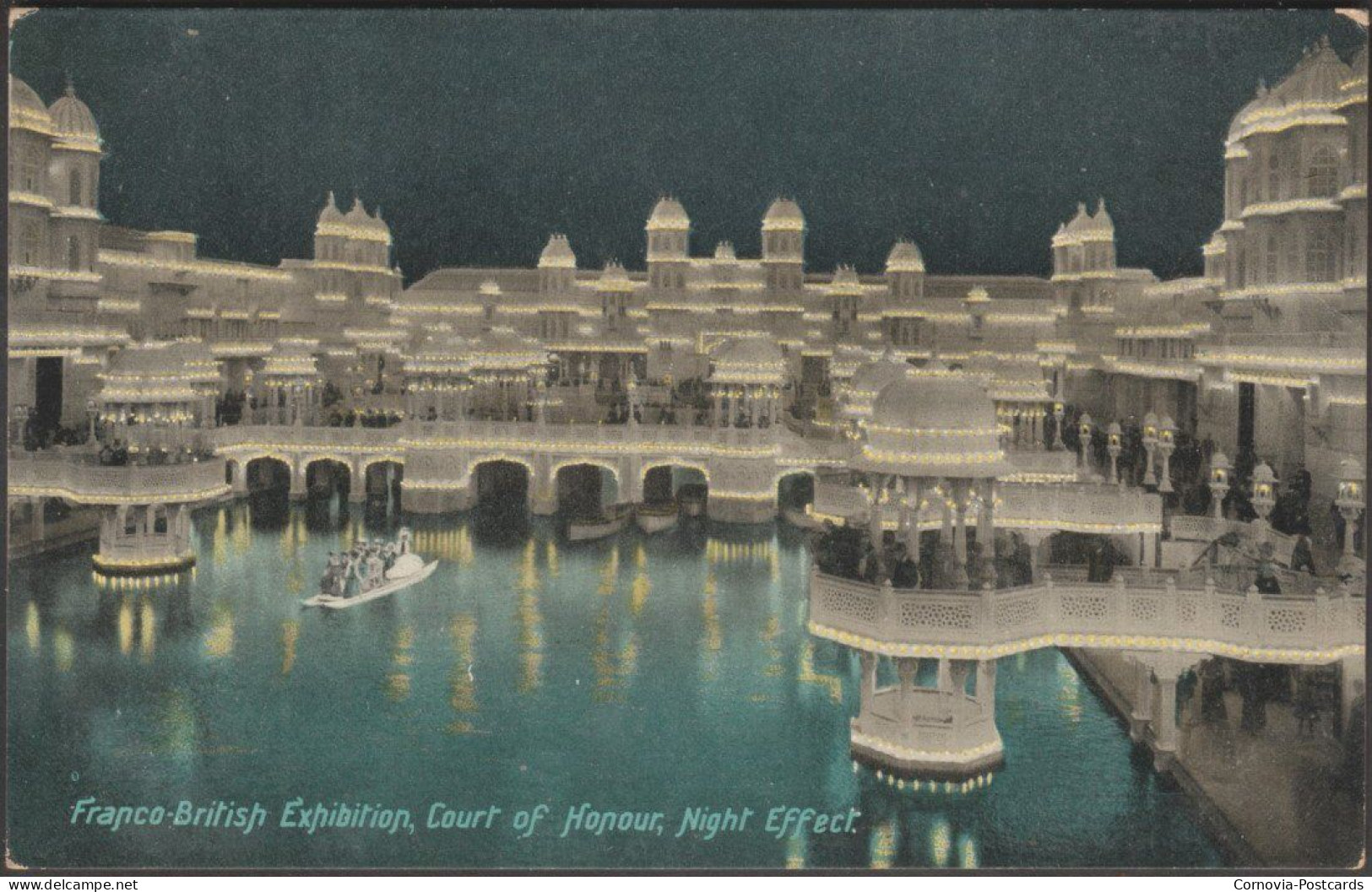 Court Of Honour, Night Effect, Franco-British Exhibition, London, 1908 - Valentine's Postcard - Ausstellungen