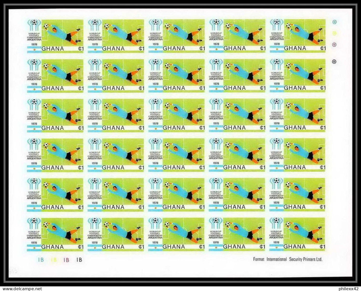 91858 Ghana N° 618/621 African Cup Of Nations Football Soccer 1978 Non Dentelé Imperf ** MNH Feuille Sheet 120 Timbres - Africa Cup Of Nations