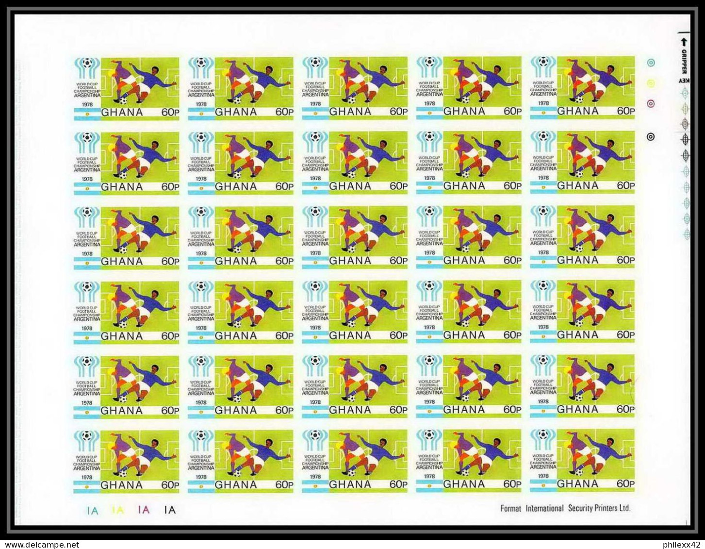 91858 Ghana N° 618/621 African Cup Of Nations Football Soccer 1978 Non Dentelé Imperf ** MNH Feuille Sheet 120 Timbres - Africa Cup Of Nations