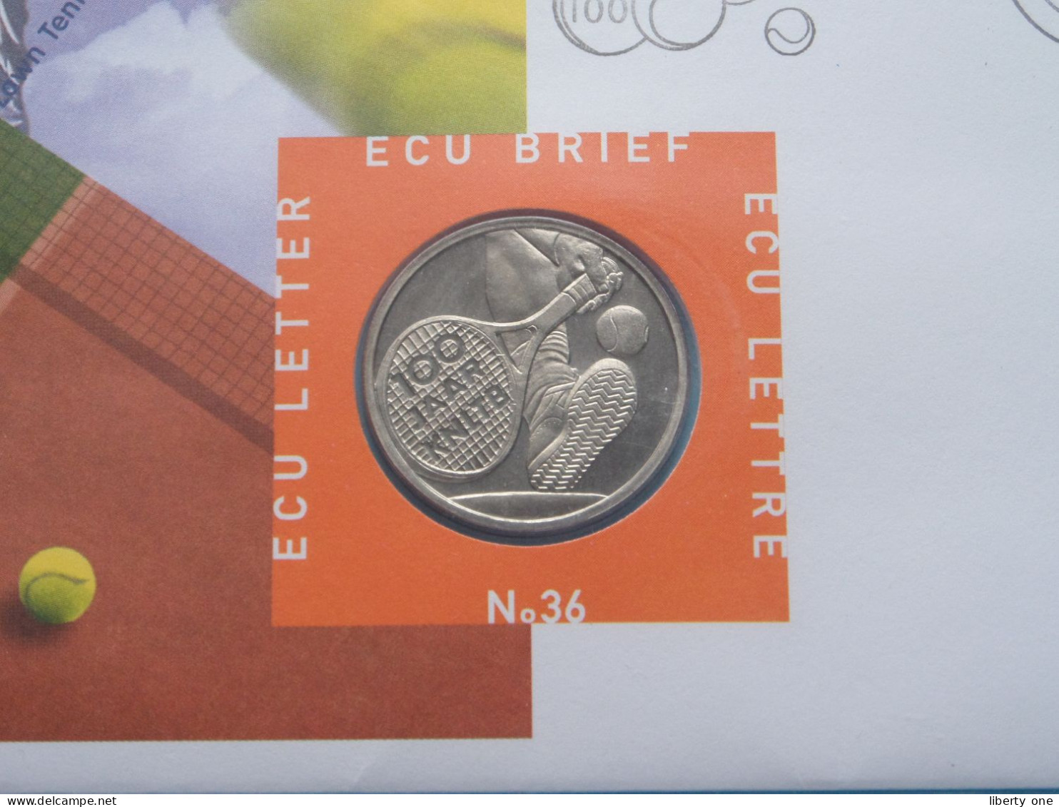 ECU Brief / Lettre / Letter N° 36 - Koninklijke Nederlandse TENNIS Bond ( Zie / Voir SCANS Svp ) 1899-1999 ! - Commerciële Munten