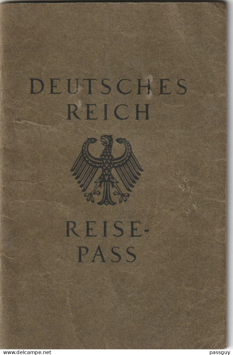 GERMANY Passport 1936  ALLEMAGNE Passeport  - Reisepaß - Documentos Históricos