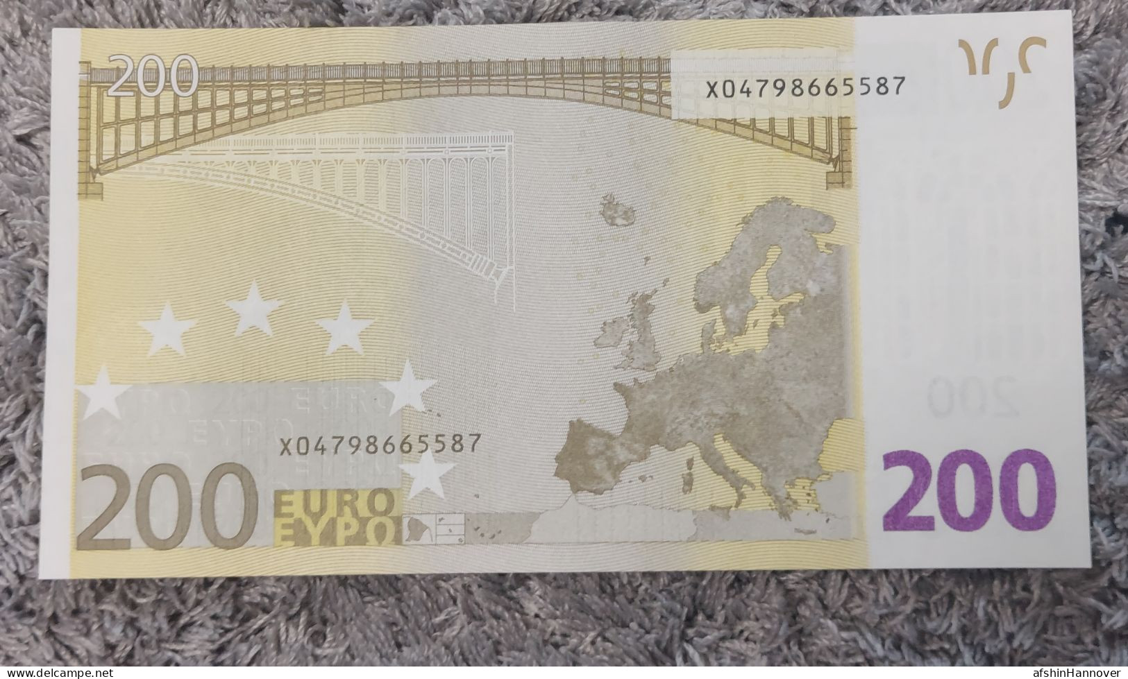 European Union  200 Euro Banknote 2002 Rare X Series Germany 200€ 2002 - 200 Euro