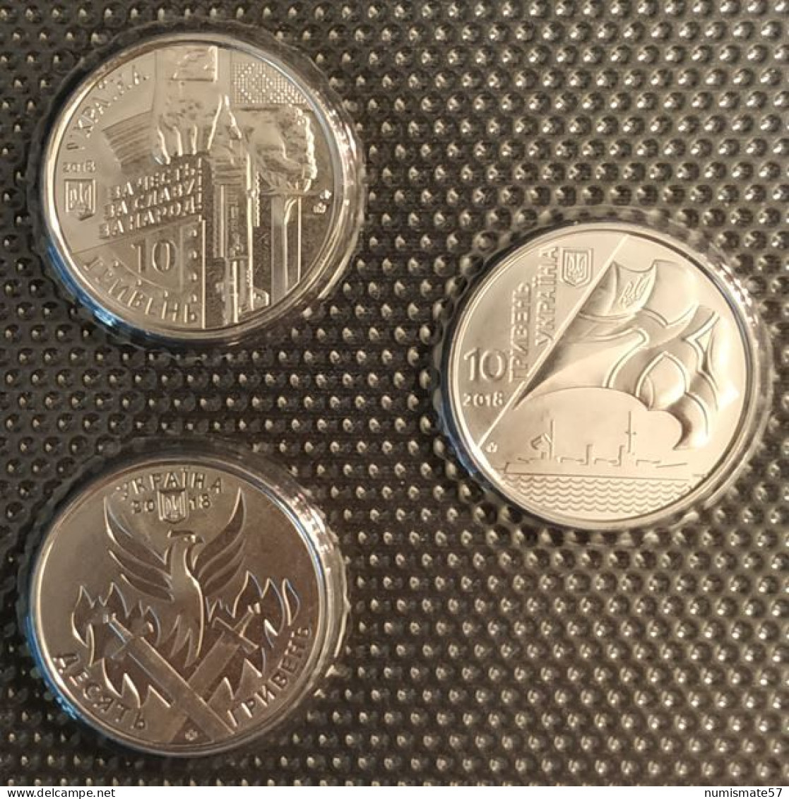 UKRAINE - SERIE DE 3 PIECES DIFFERENTES DE 10 HRYVEN 2018 - Neuve - UNC - Ukraine