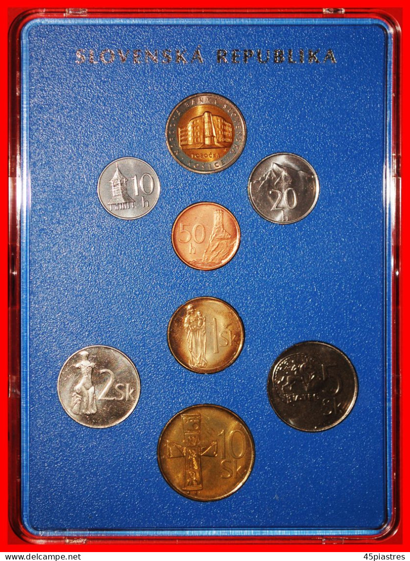 * UNCOMMON: SLOVAKIA  SET 10-20-50 HELLERS 1-2-5-10 CROWNS 1996 TO BE PUBLISHED!· LOW START · NO RESERVE! - Slowakije