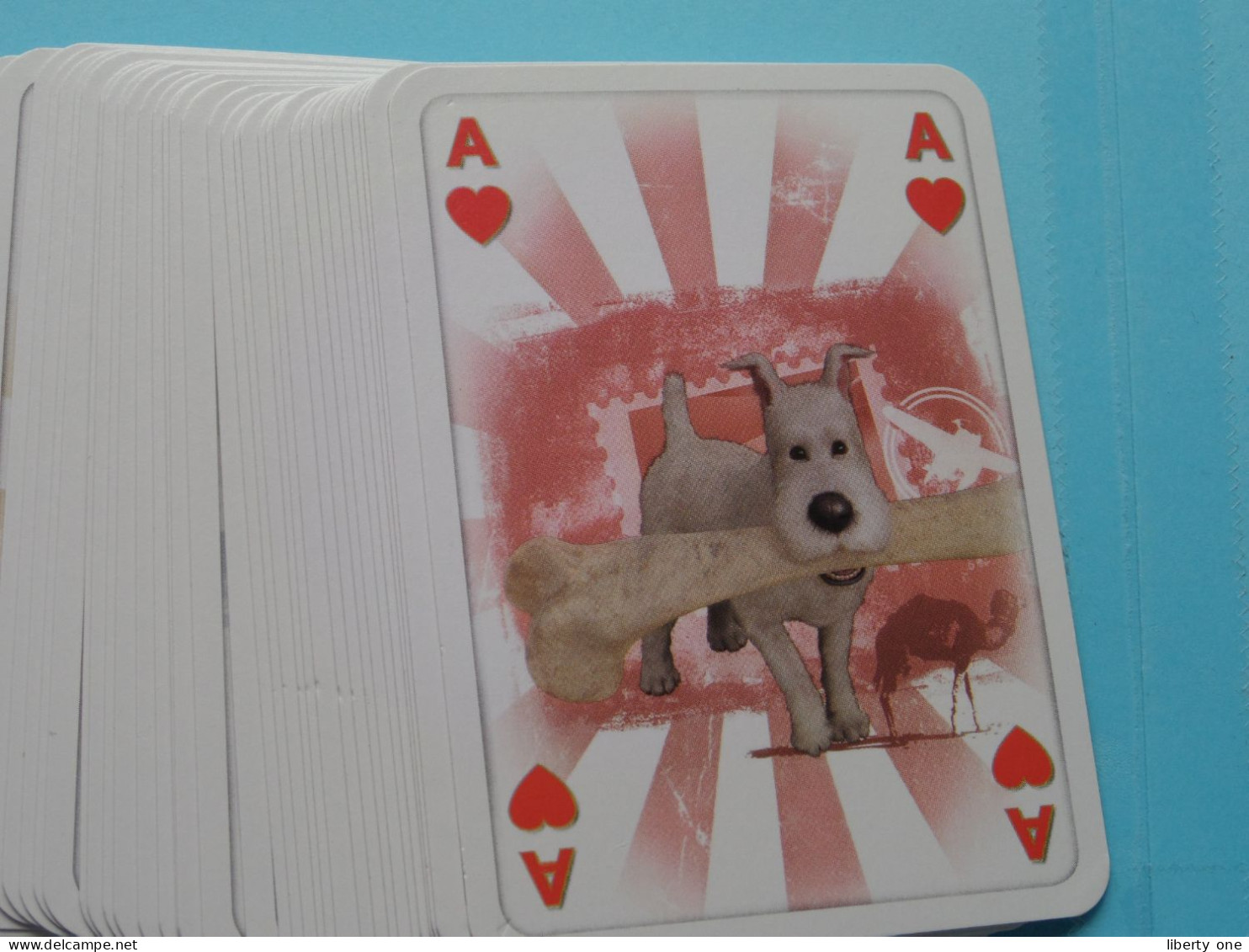 The Adventures of TINTIN Playing Cards ( Cartamundi > zie SCANS ) Spel NIEUW zonder Jokers ( 2011 Paramount Pictures ) !