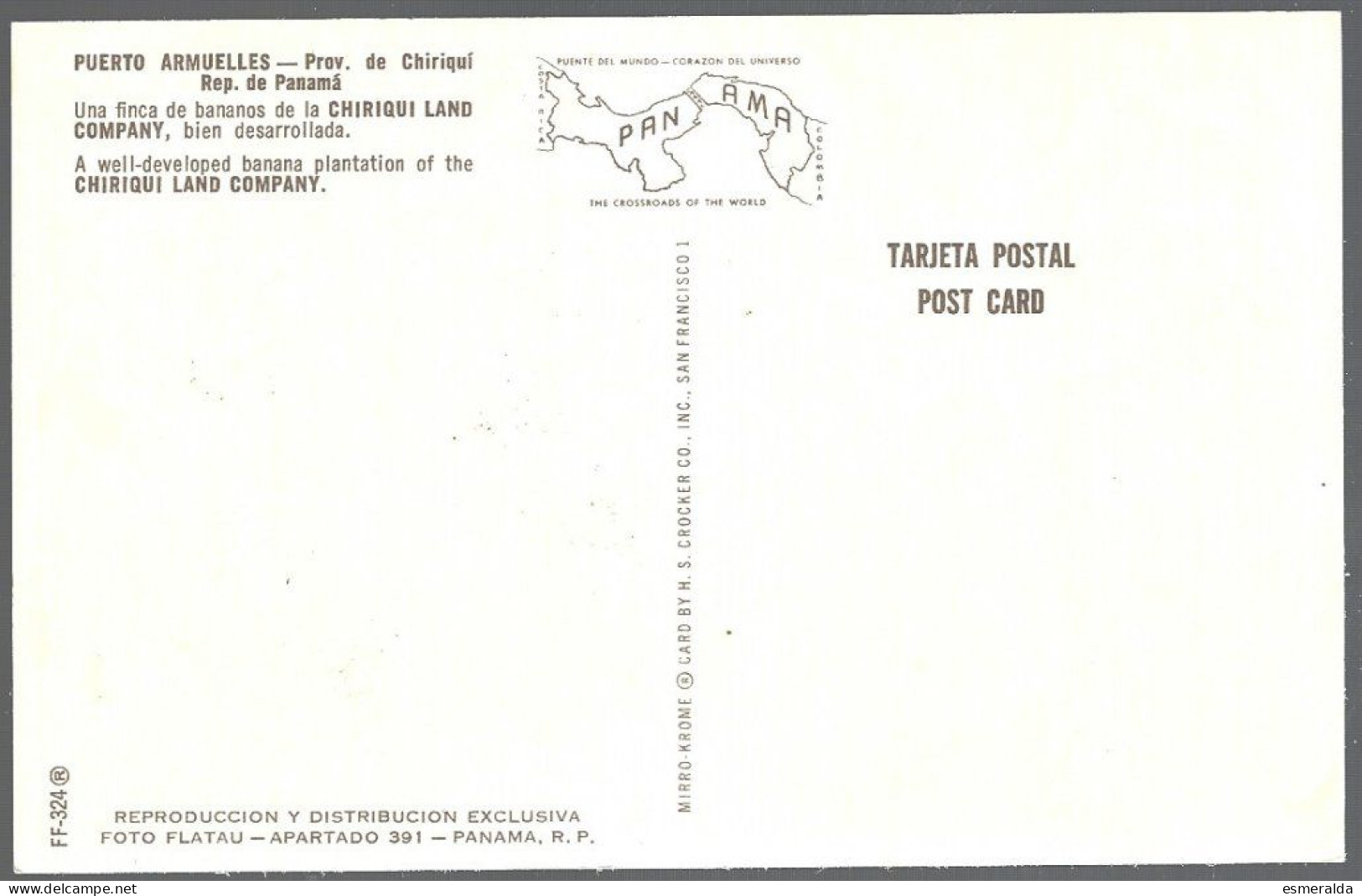 (PAN)  CP FF-324- The Banana Plantations+horsemans,Puerto Armuelles Prov.de Chiriqui Rep.de Panama.unused - Panamá