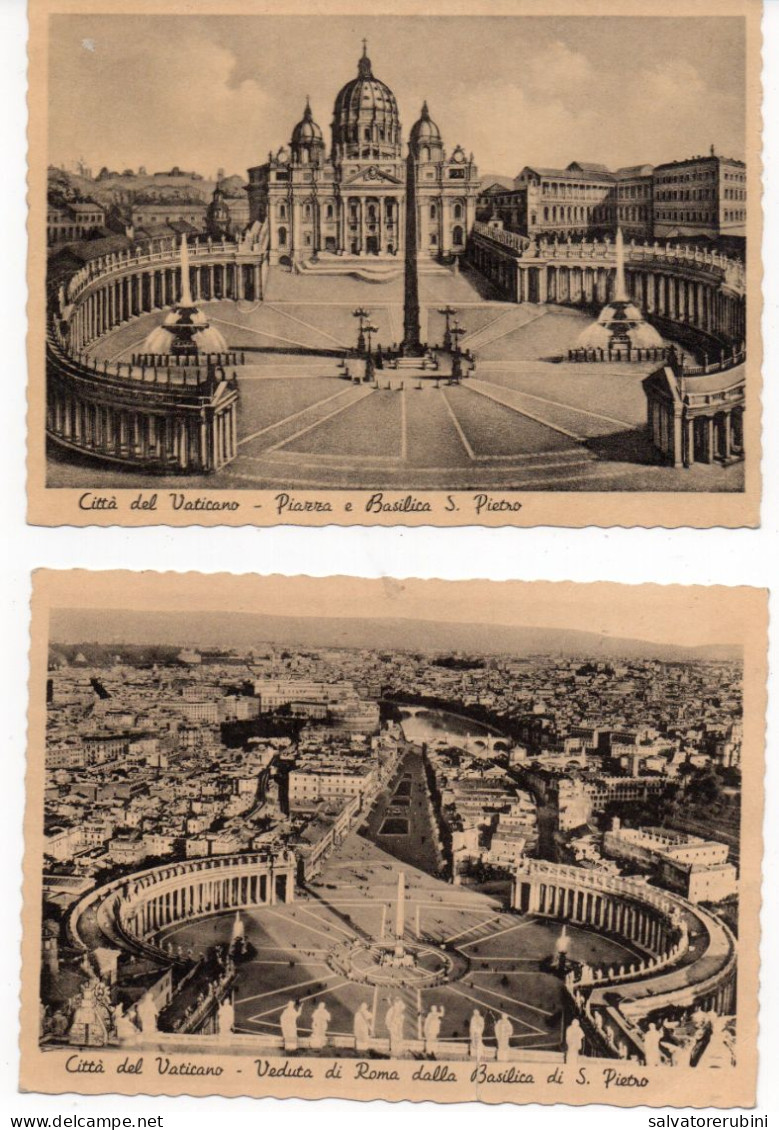 Serie 6v. 1934 Provvisoria Su 2 Cartoline Raccomandate ROMA BERLINO (1938) - Briefe U. Dokumente