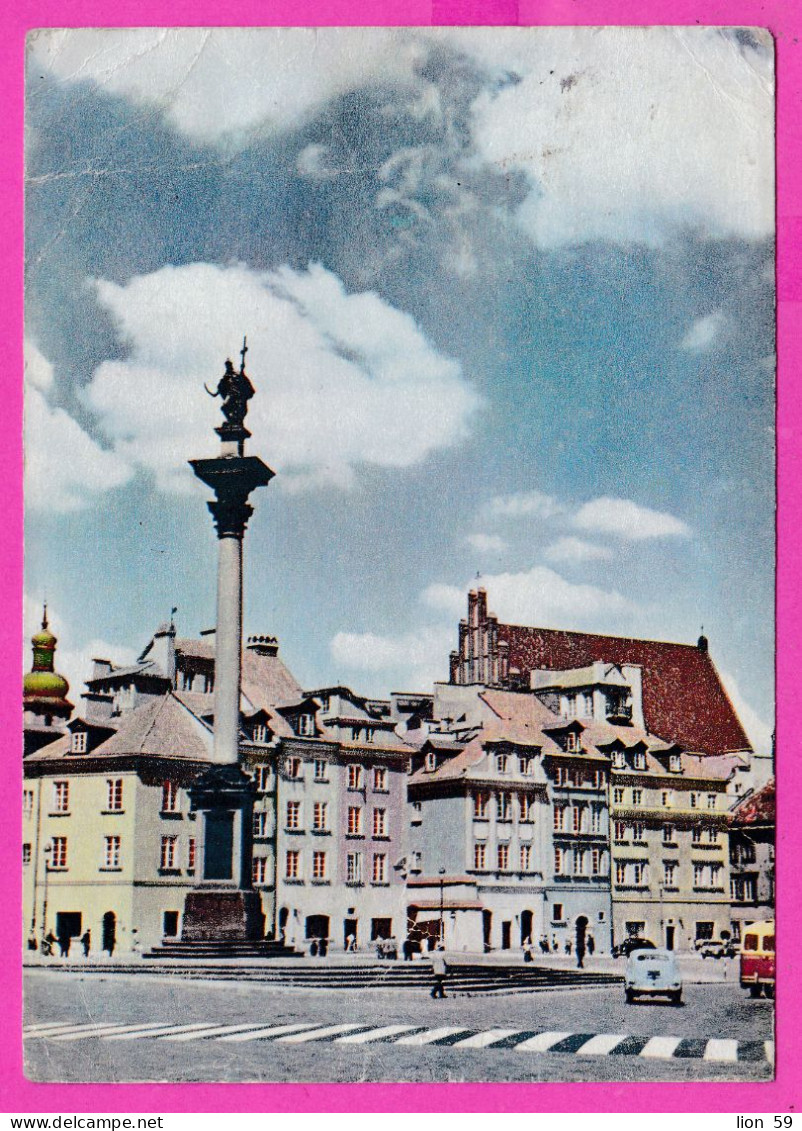 294444 / Poland - WARSZAWA - Placem Zamkowym Kolumny Zygmunta PC 1964 USED 60 Koga Statek Fryzyjski Flamme - Brieven En Documenten