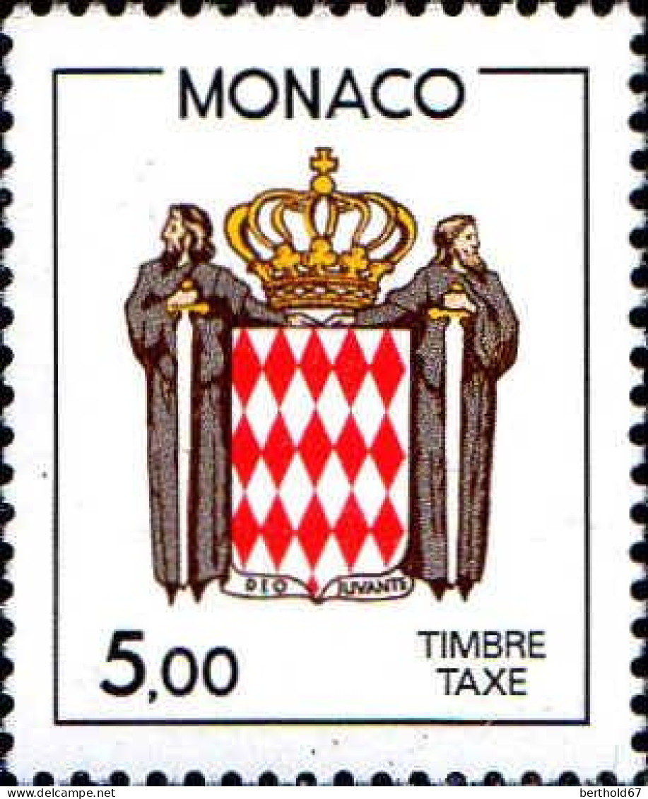 Monaco Taxe N** Yv:75/82  Armoiries de la Principauté