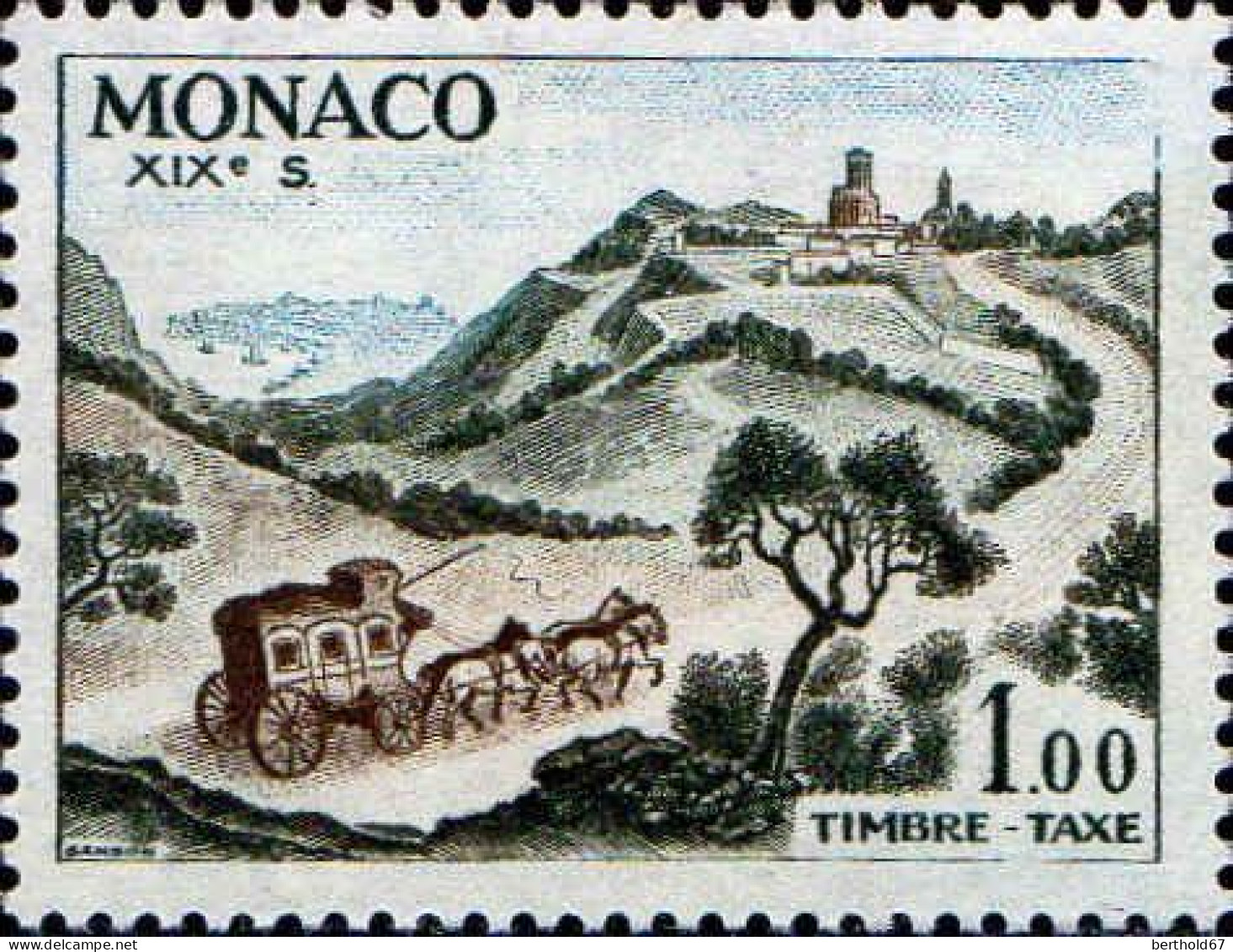 Monaco Taxe N** Yv:56/62 Moyens de transport