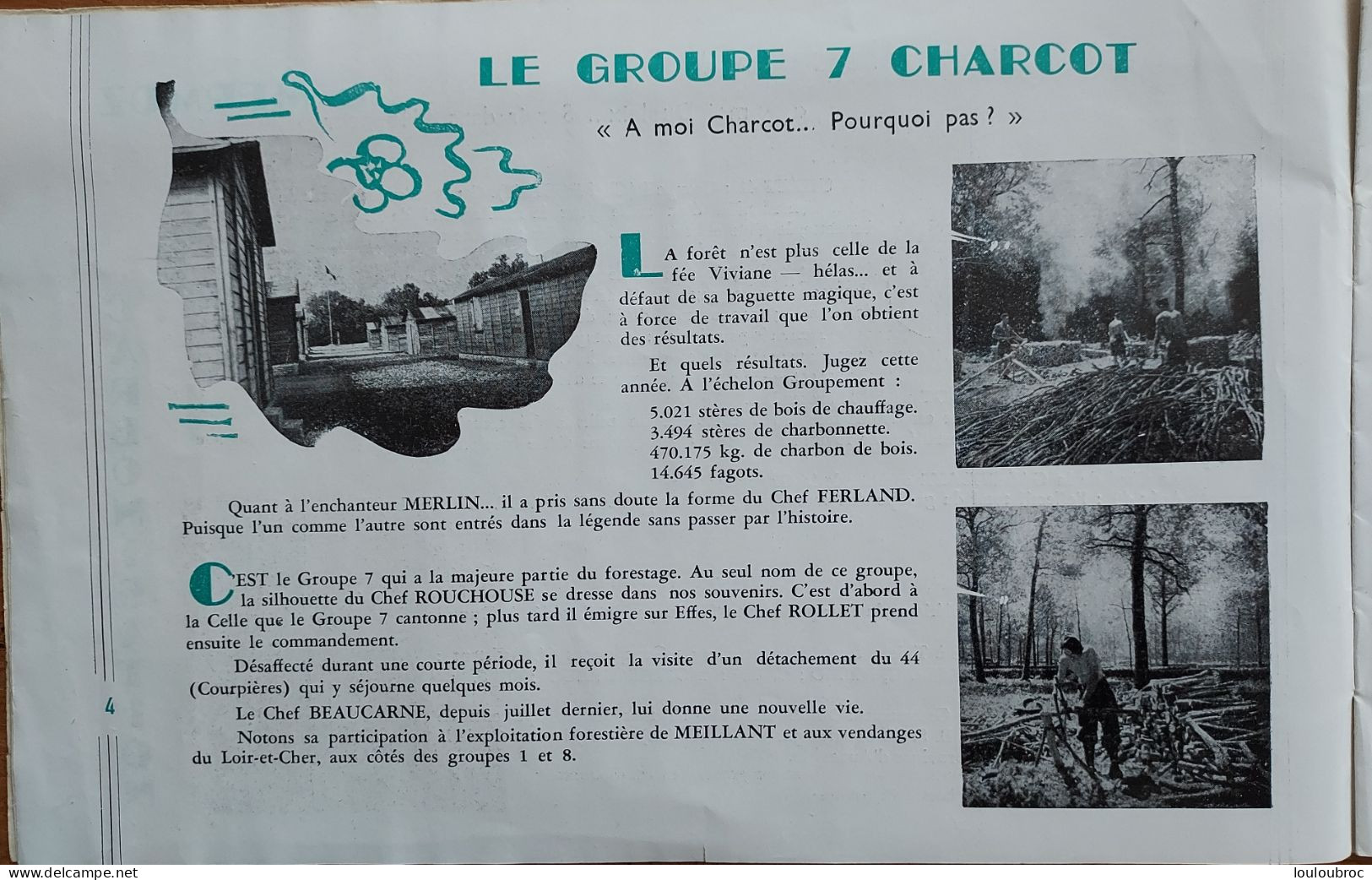 RARE CHANTIERS DE LA JEUNESSE GROUPEMENT N°32 LIVRET DE 16 PAGES FORMAT 25 X 16 CM - 1939-45