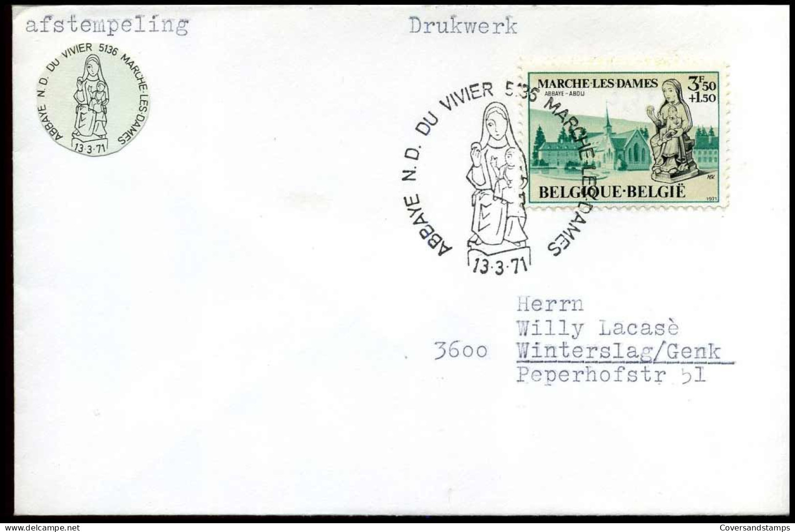 1571/72 - 1ste Dag Afstempeling - Stempel : Turnhout - Marche-les-Dames - 1971-1980