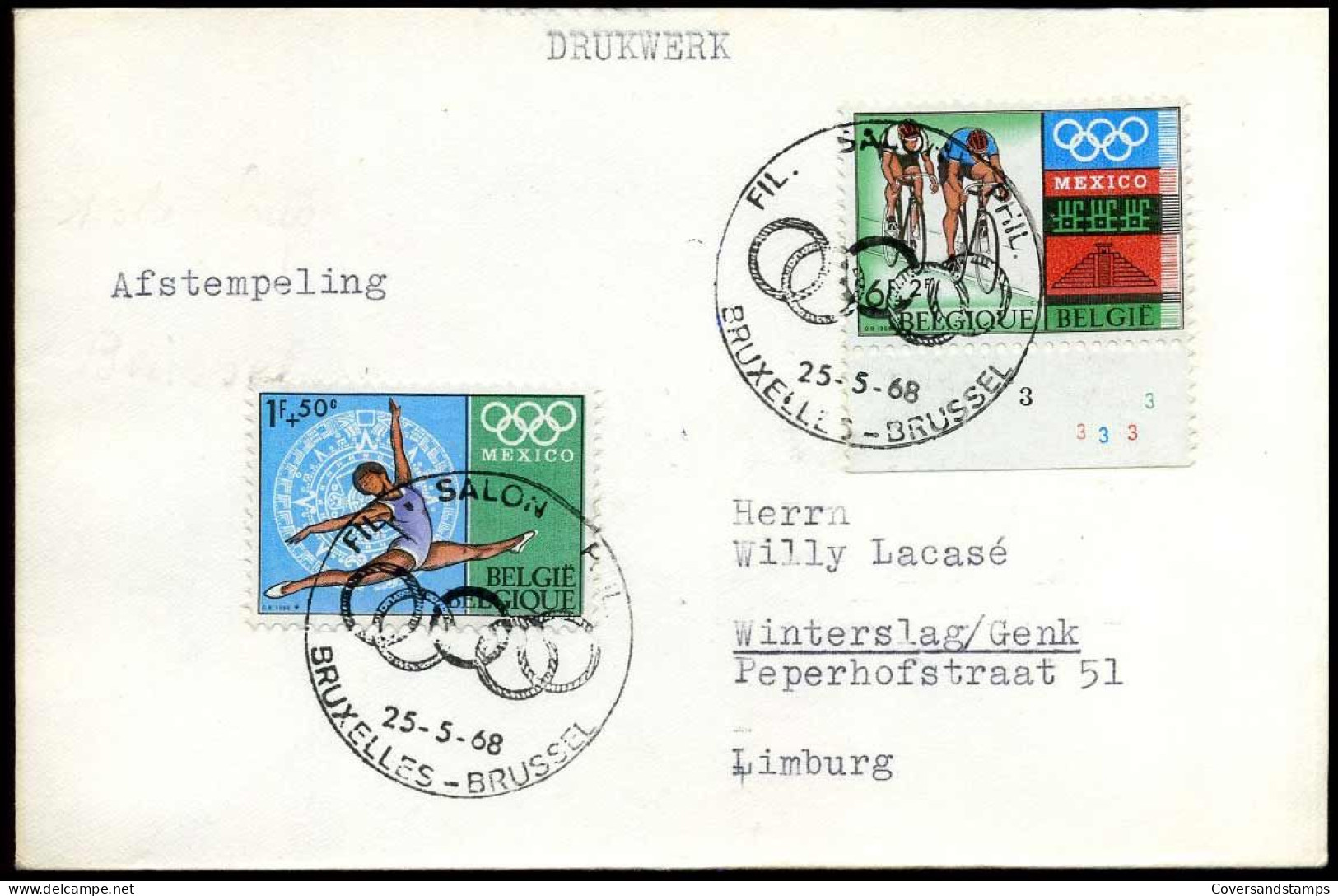 1465/60 - 1ste Dag Afstempeling - Stempel : Bruxelles/Brussel - 1961-1970