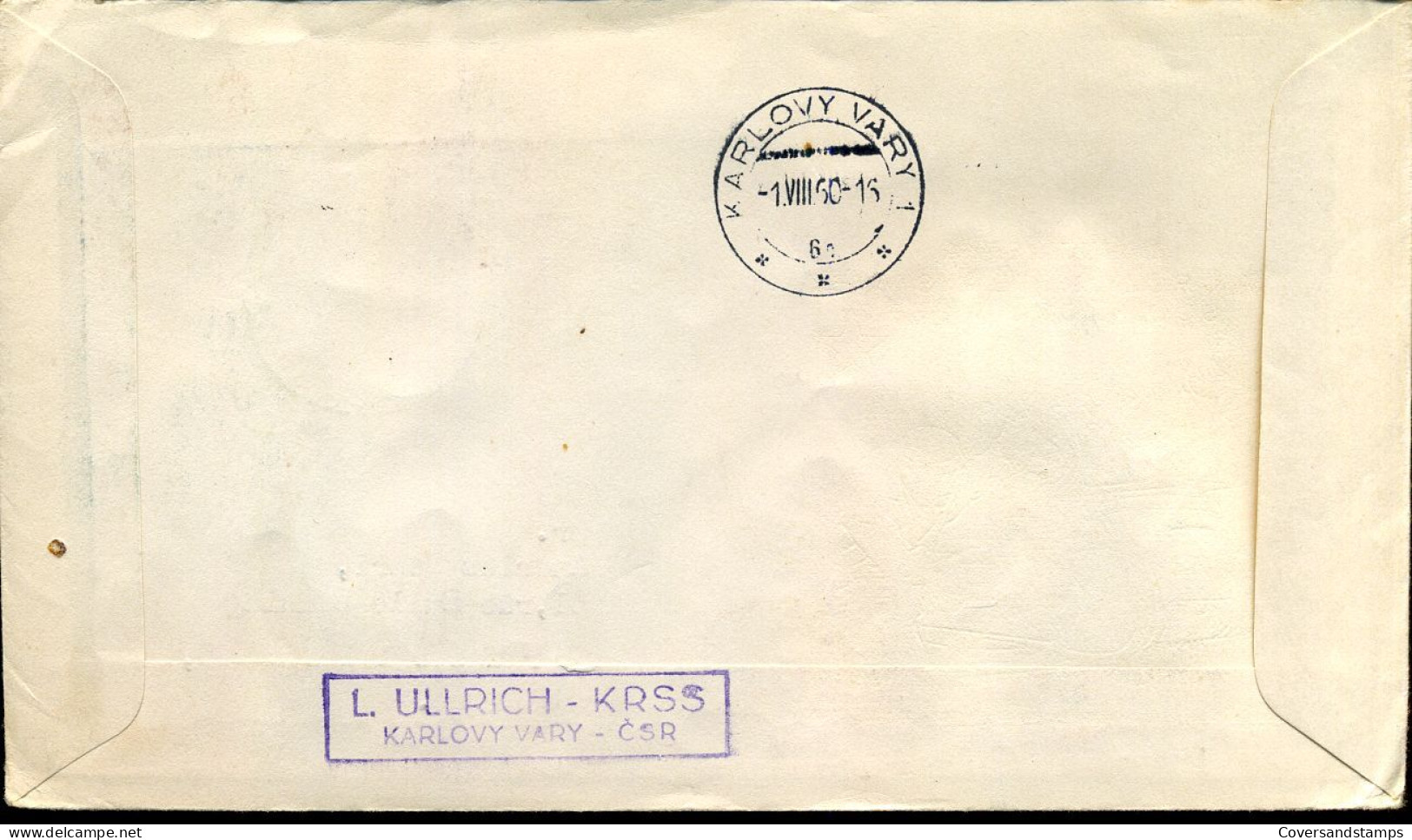 Cover From Prague To Brussels, Belgium - Cartas & Documentos