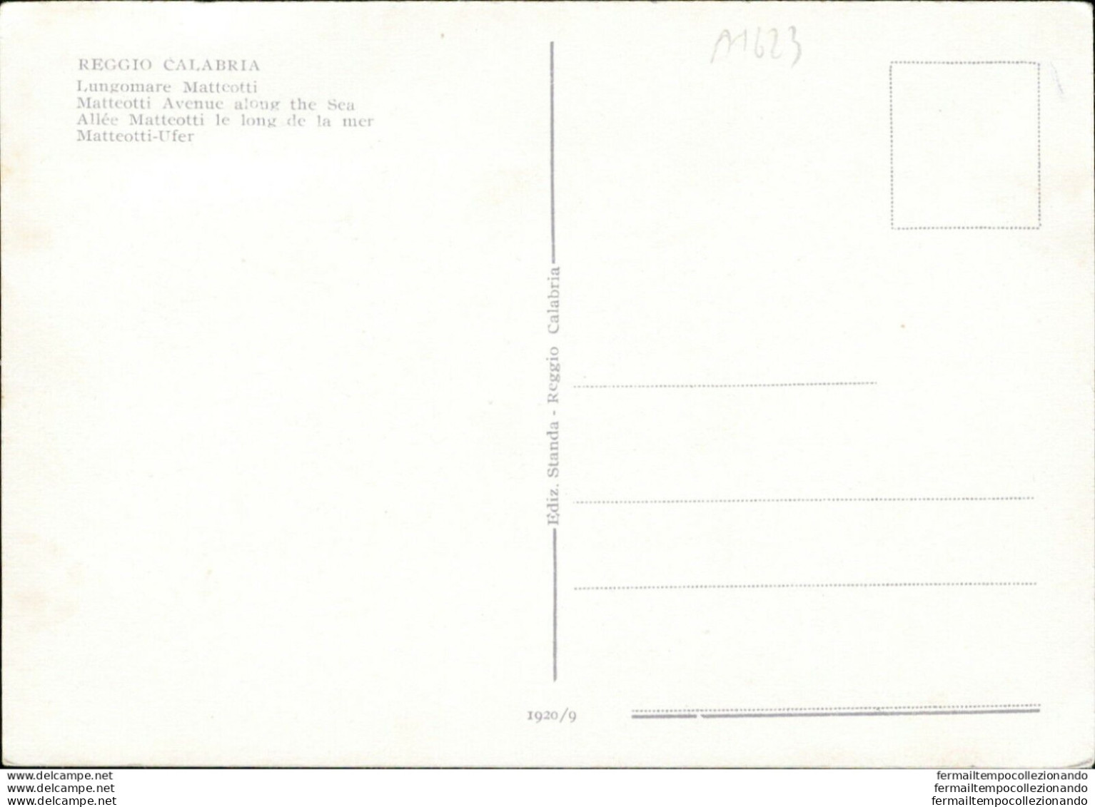 Am623 Cartolina Reggio Calabria Citta' Lungomare Matteotti - Reggio Calabria