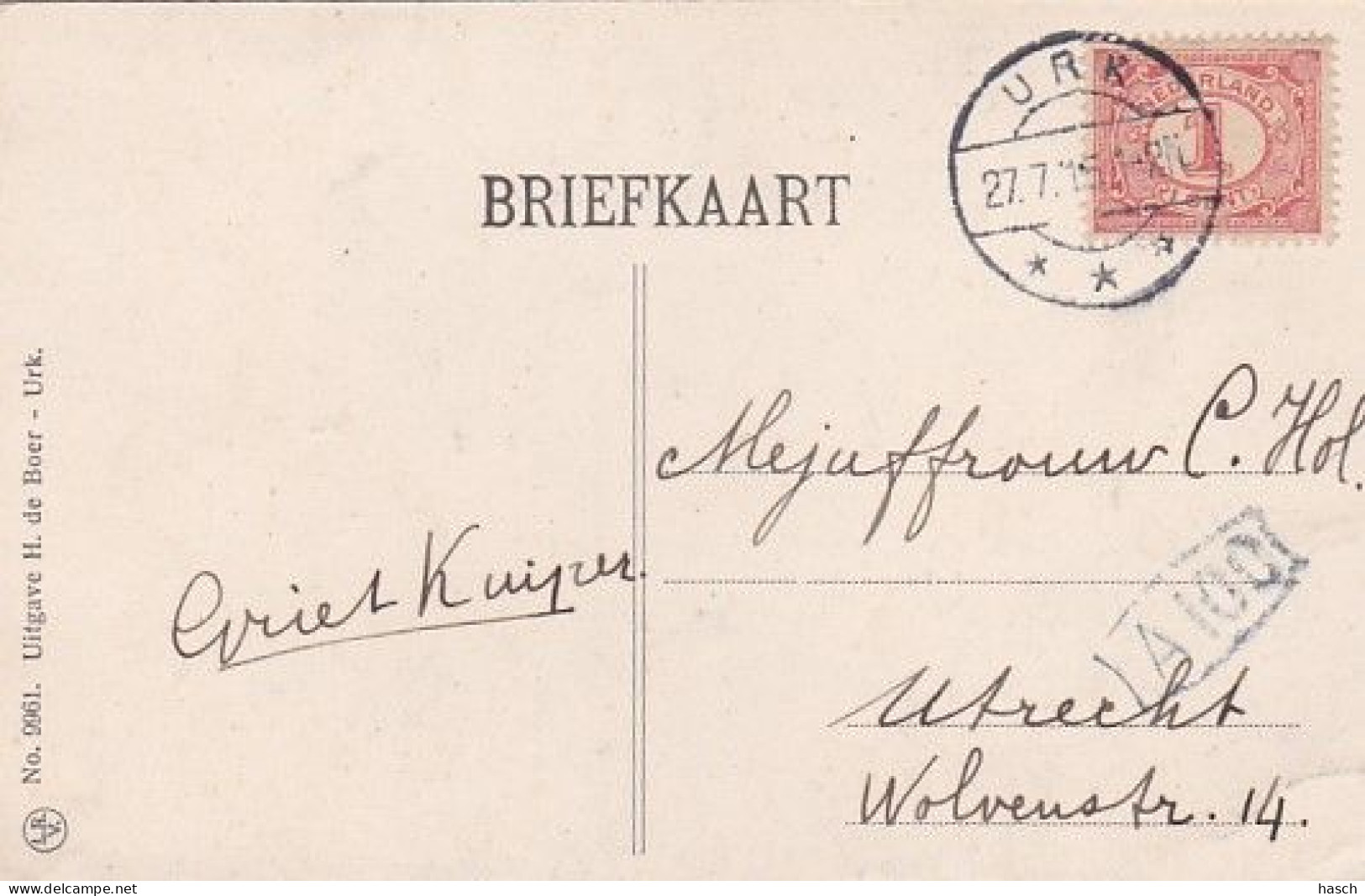 484423Urk, Panorama. (poststempel 1915)(linksonder Een Heel Klein Vouwtje) - Urk