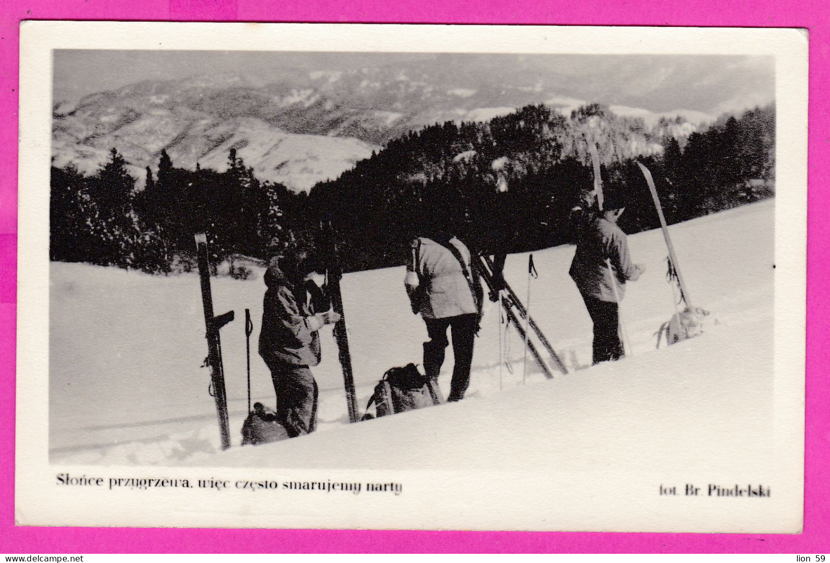 294467 / Poland - The Sun Is Hot, So We Often Wax Our Skis Sport Skiing PC 1963 USED 40Gr. Poznan Bridge Cathedrale - Brieven En Documenten