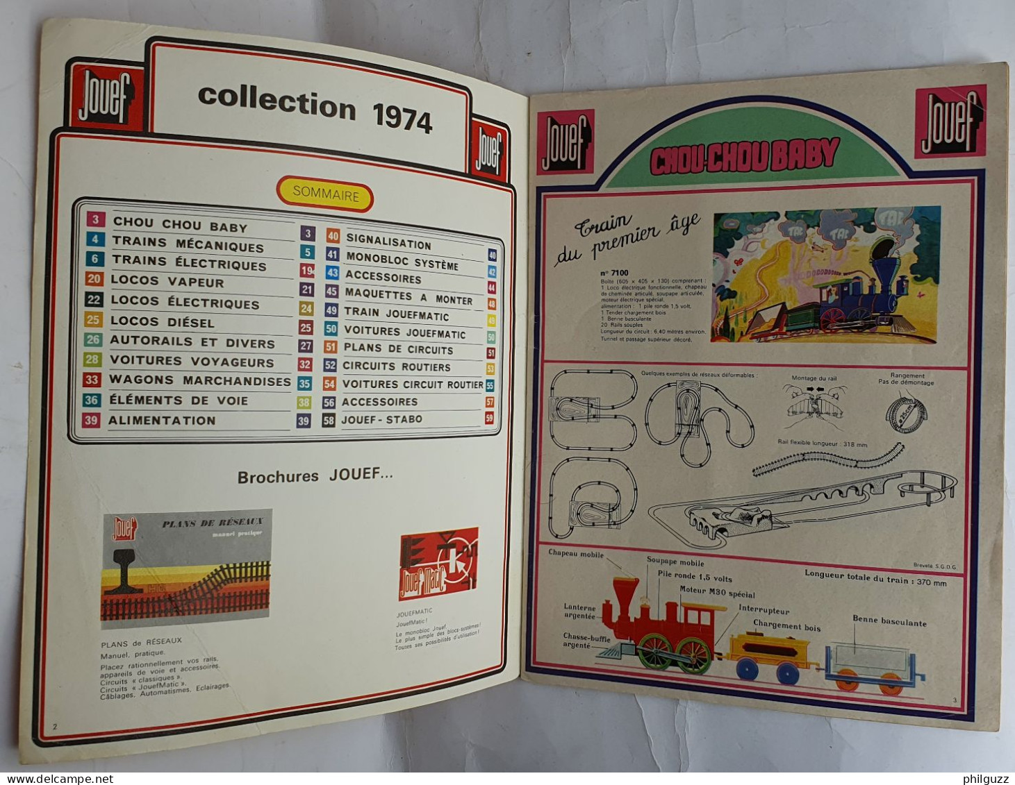 CATALOGUE JOUEF TRAINS HO ET CIRCUITS ROUTIER 1974 - Frans