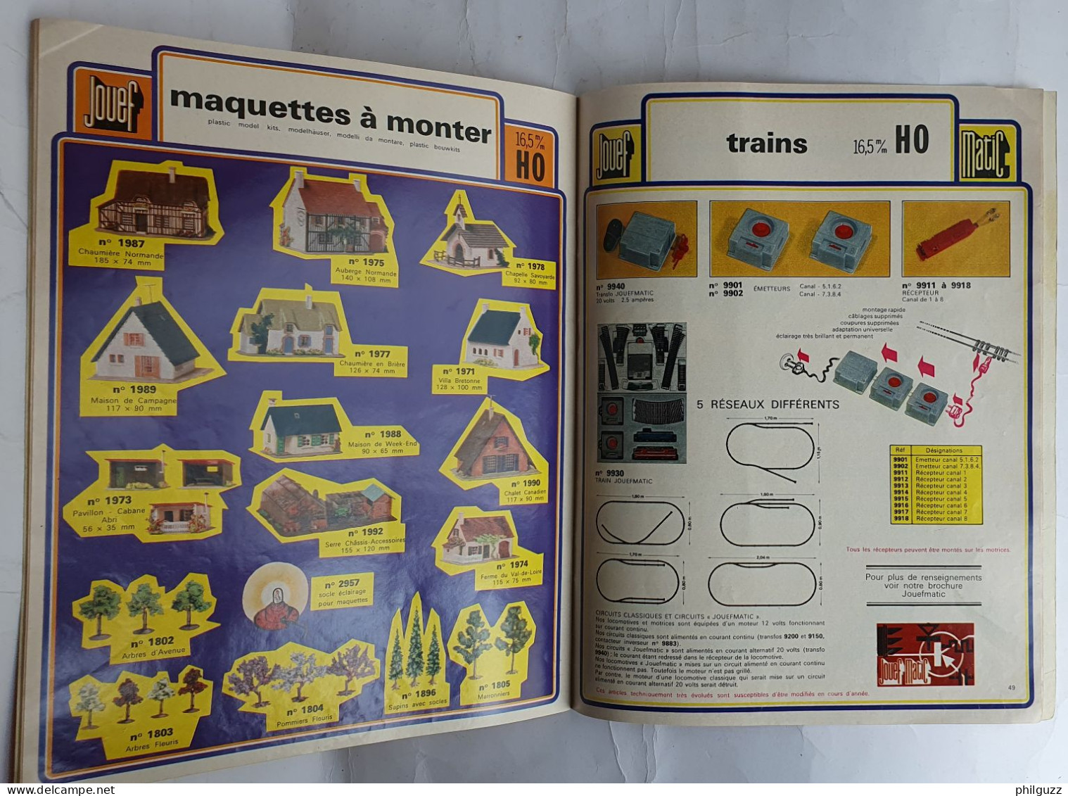 CATALOGUE JOUEF TRAINS HO ET CIRCUITS ROUTIER 1974 - Frans