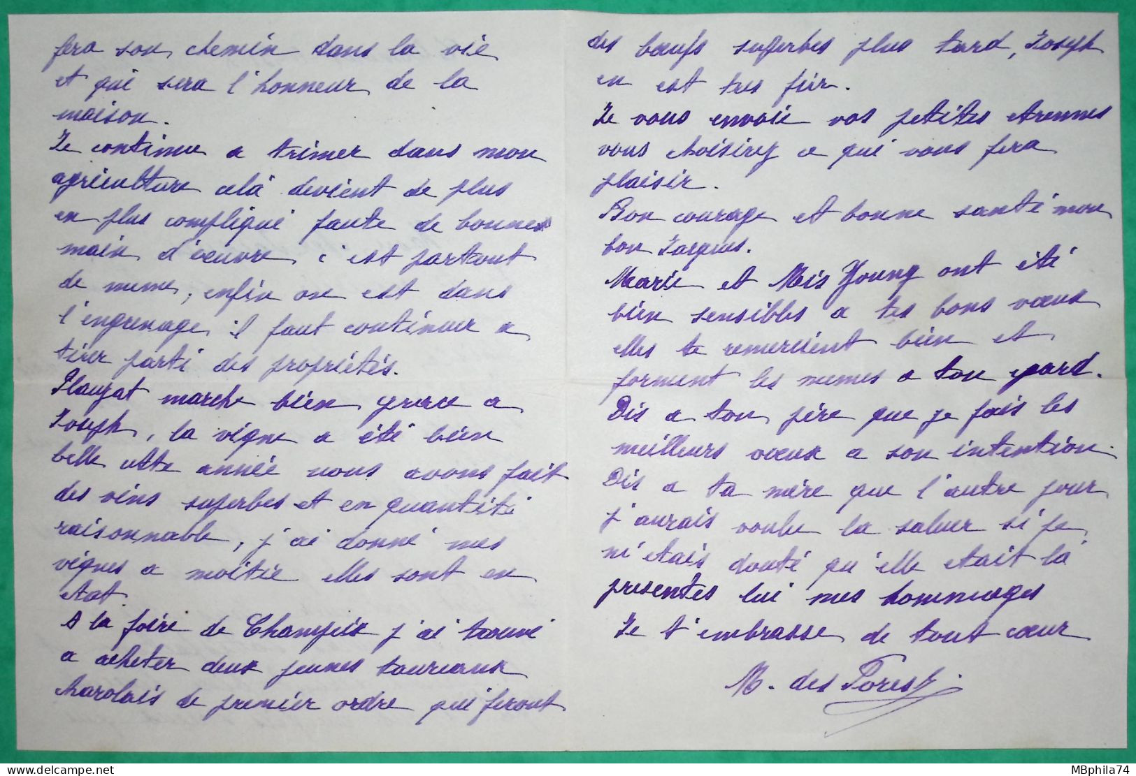 N°205 SEMEUSE LIGNEE 1F SEUL SUR LETTRE CHARGE CLERMONT FERRAND PUY DE DOME POUR GANNAT ALLIER 1928 COVER FRANCE - 1903-60 Sower - Ligned