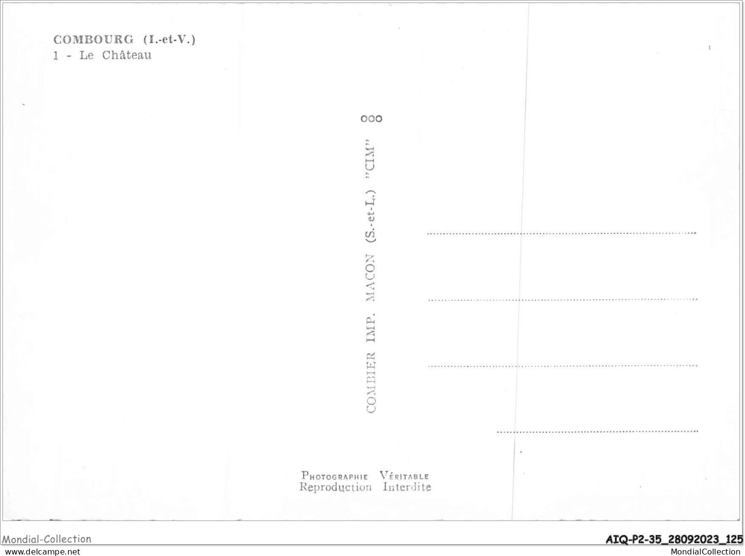 AIQP2-35-0206 - COMBOURG - I Et V - Le Château  - Combourg