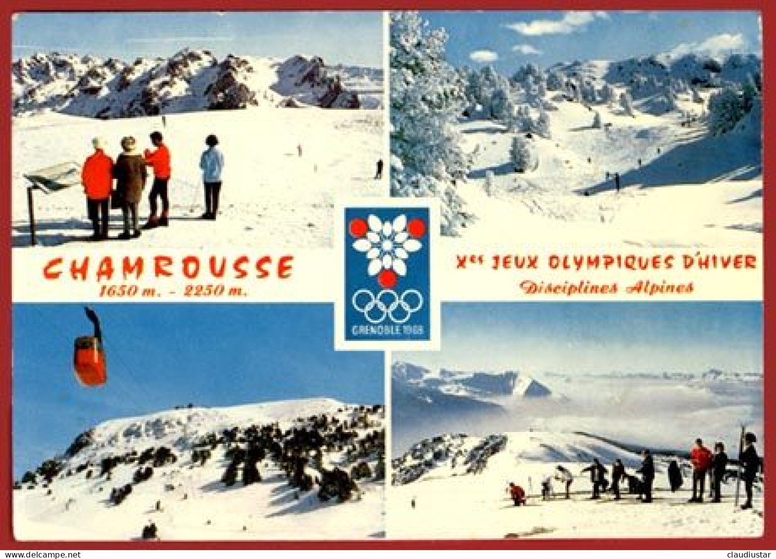 ** GRENOBLE  -  STADE  De  GLACE  1968  +  CHAMROUSSE  1968 ** - Jeux Olympiques