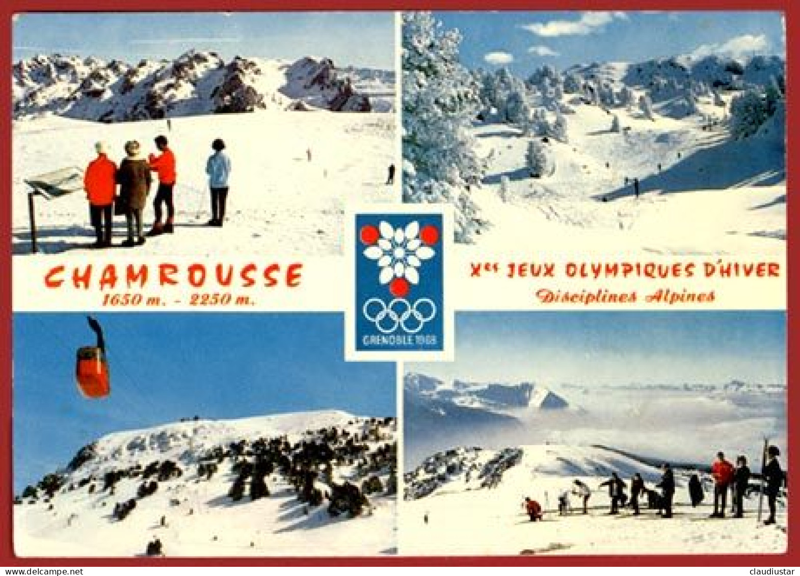 ** GRENOBLE  -  STADE  De  GLACE  1968  +  CHAMROUSSE  1968 ** - Olympische Spiele